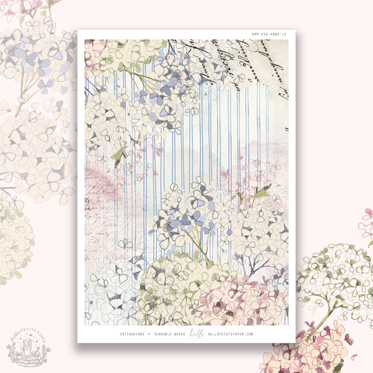 Cottagecore | tearable washi sticker sheet