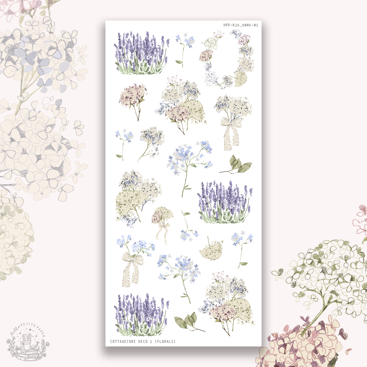 Cottagecore - Deco stickers 1 (florals) – Hello Petite Paper | Stickers ...