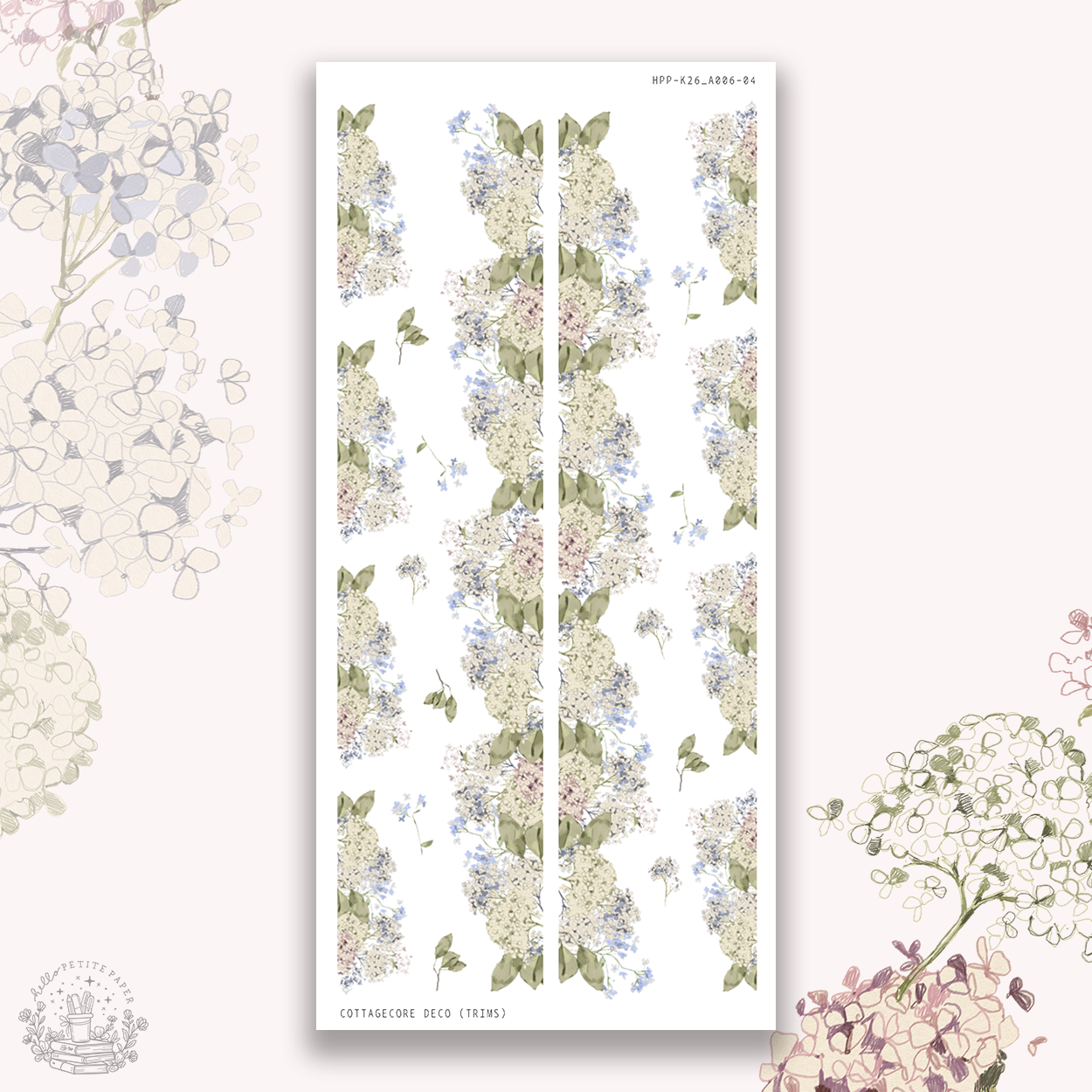 Cottagecore - Deco stickers 4 (floral trims) – Hello Petite Paper ...