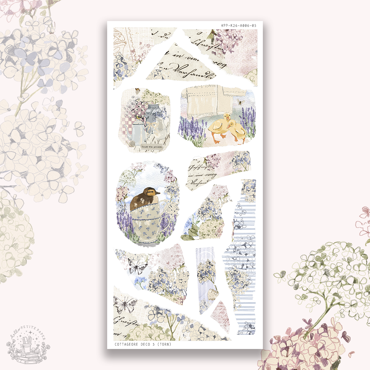 Cottagecore - Deco stickers 5 (torn papers) – Hello Petite Paper ...
