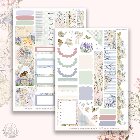 Cottagecore -  Hobonichi Cousin Sticker Kit