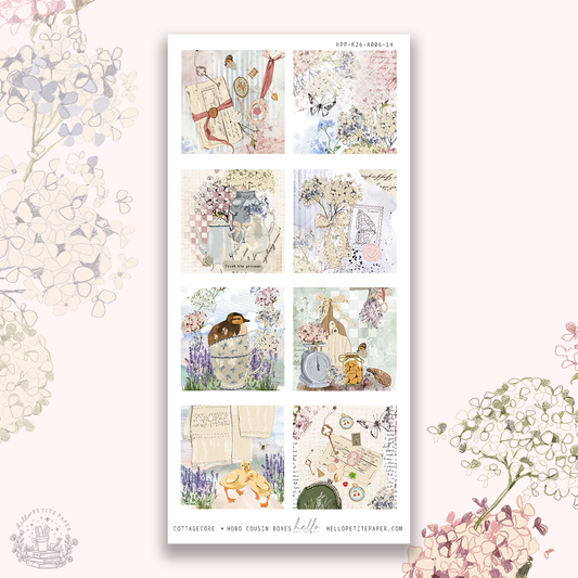 Cottagecore - Hobonichi cousin sticker boxes