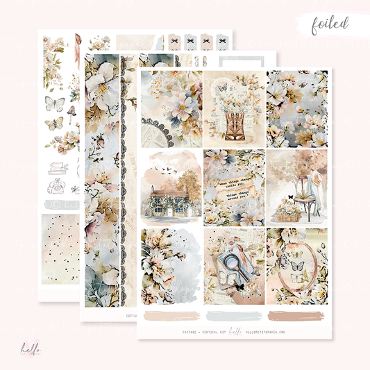 Cottage - FOILED KIT - premium matte paper sticker kit