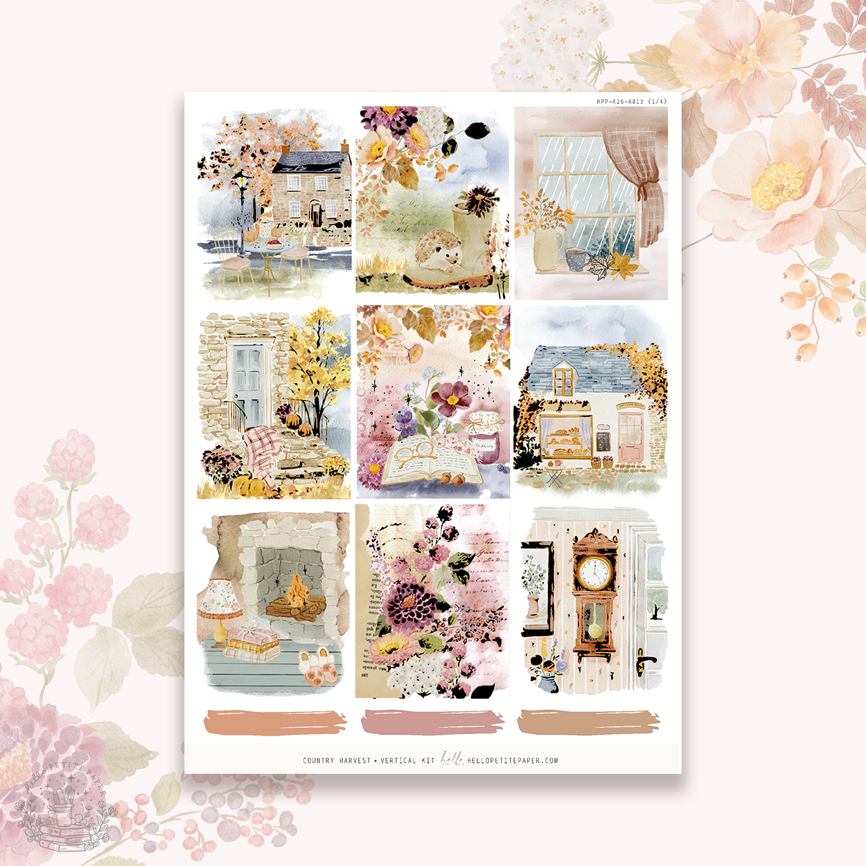 Country Harvest - gold FOILED KIT - premium matte paper sticker kit