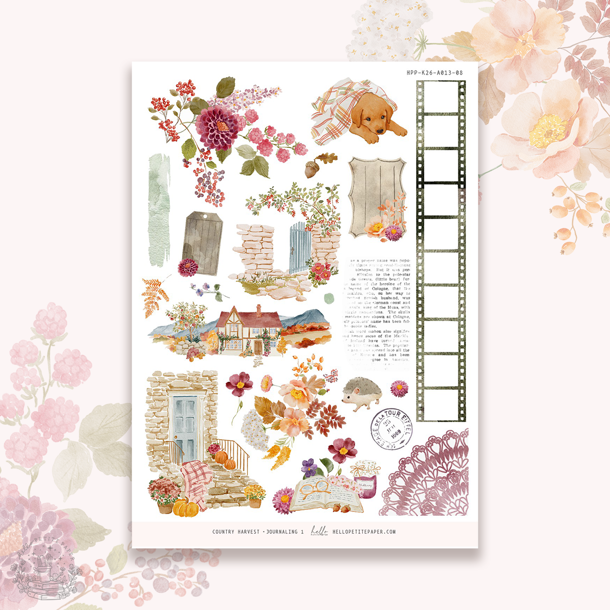 Country harvest - Journaling Sticker Kit
