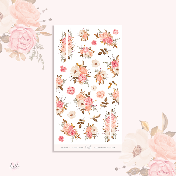 Couture  - floral deco, planner stickers