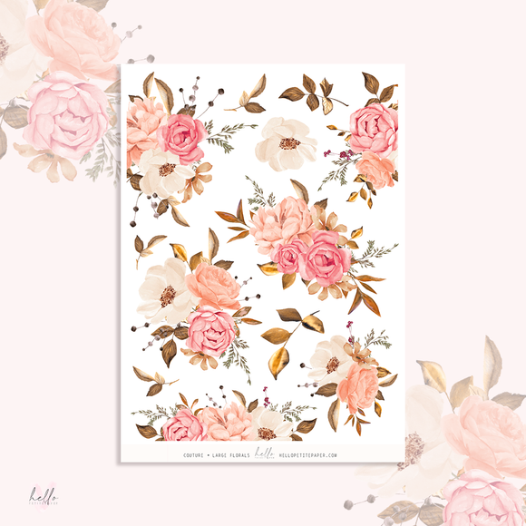 Couture - Large Floral Deco Stickers
