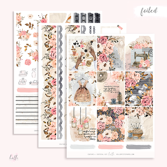 Couture - FOILED KIT - premium matte paper sticker kit