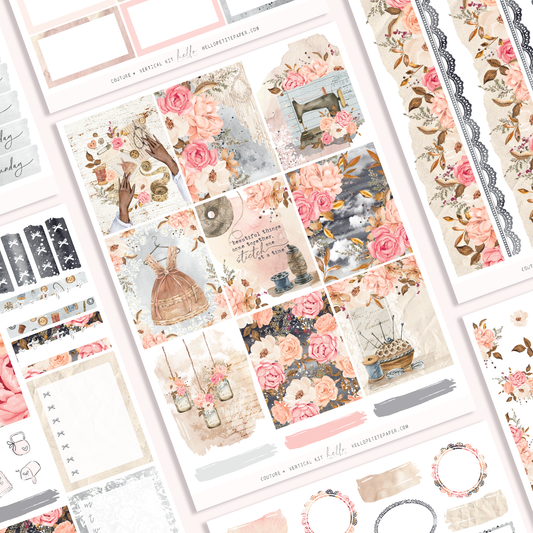 ﻿Couture -  planner sticker kit