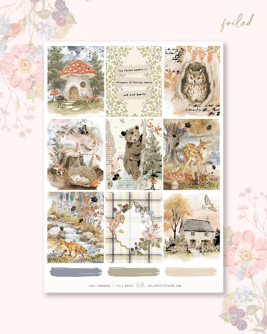 Cozy Foragers - ROSE GOLD FOILED BOXES.