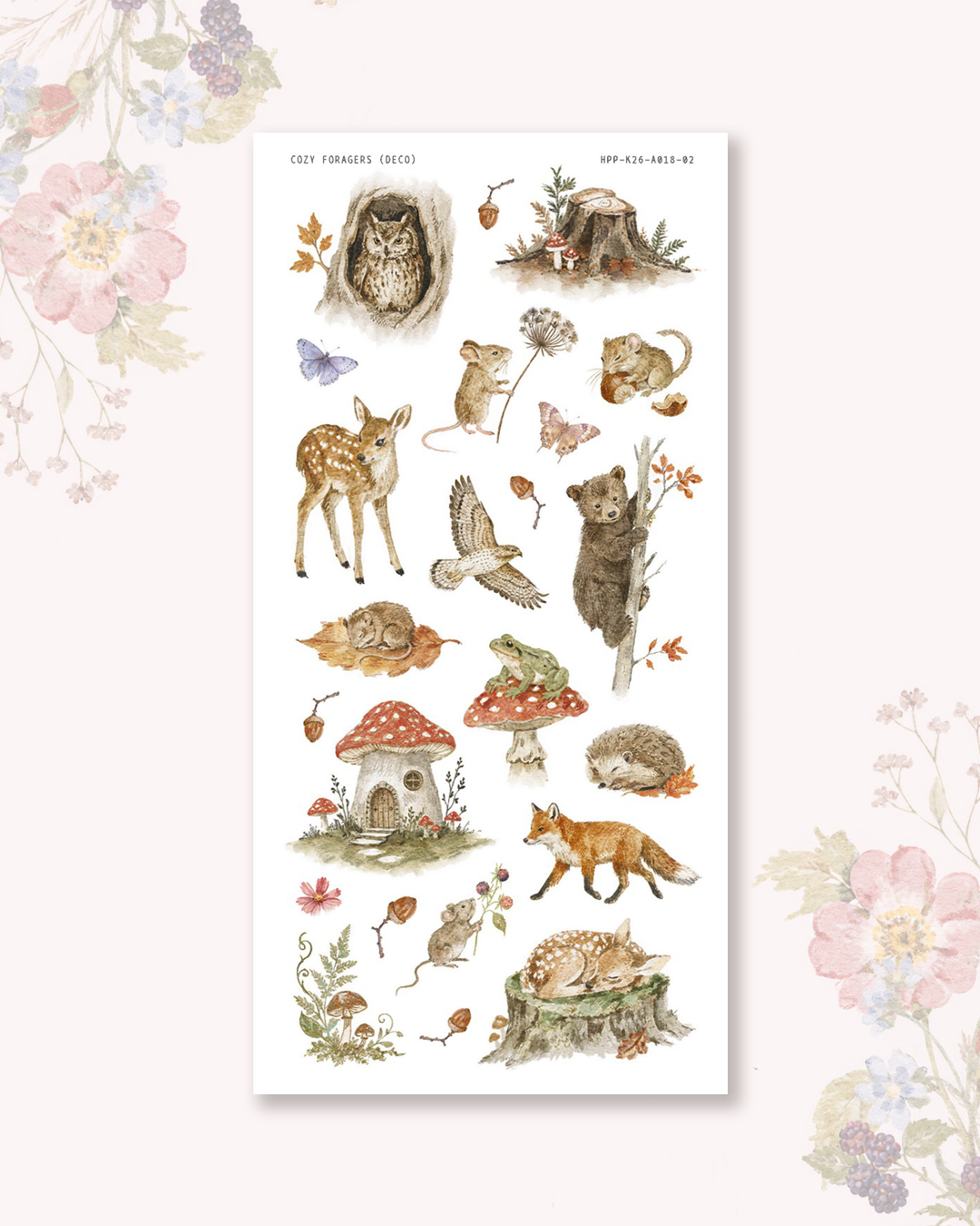Cozy Foragers - Deco stickers (choose from 10 designs).