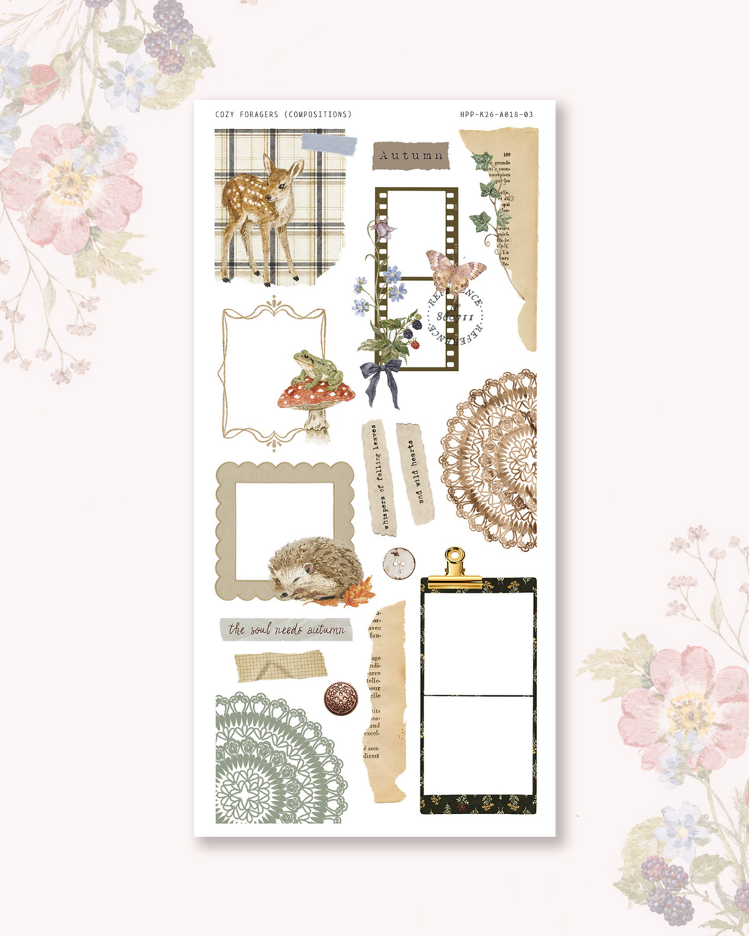 Cozy Foragers - Deco stickers (choose from 10 designs).
