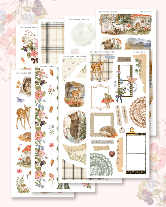Cozy Foragers - Deco stickers (choose from 10 designs).