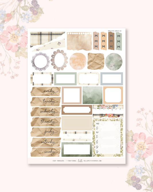 Cozy Foragers - FUNCTIONAL STICKERS.