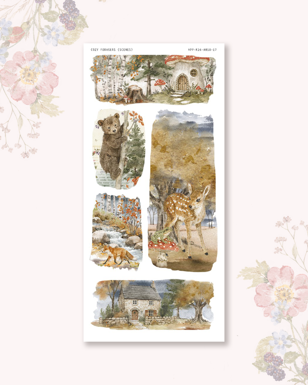 Cozy Foragers - Deco stickers (choose from 10 designs).