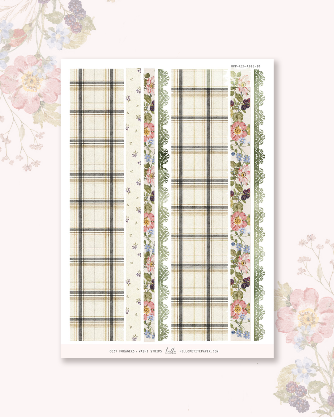 Cozy Foragers - WASHI STRIPS STICKERS.