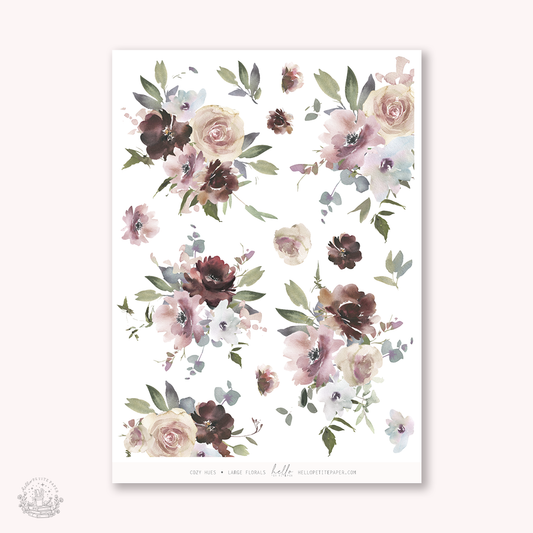 Cozy Hues  - Large Floral Deco Stickers
