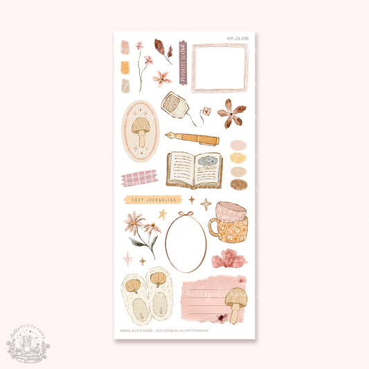 Doodle deco stickers -  Cozy season journaling 01 (A186)