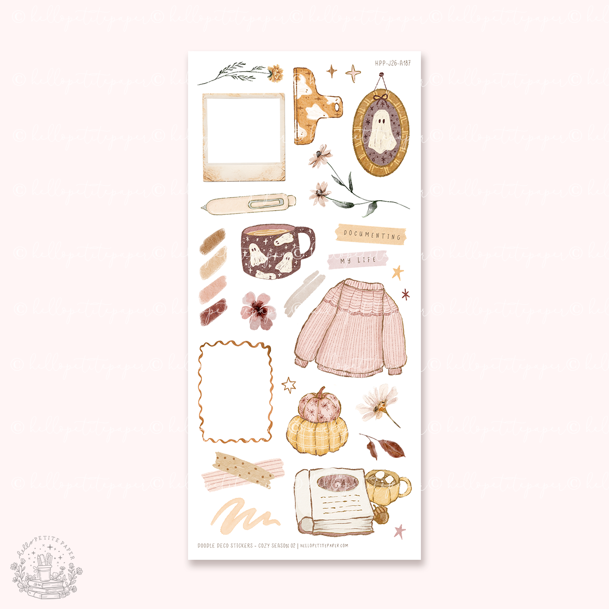 Doodle deco stickers -  Cozy season journaling 02 (A187)