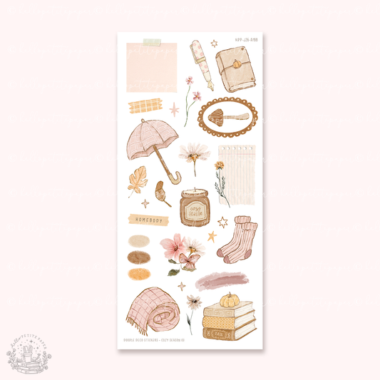 Doodle deco stickers -  Cozy season journaling 03 (A188)
