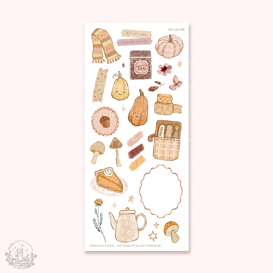 Doodle deco stickers -  Cozy season journaling 04 (A189)