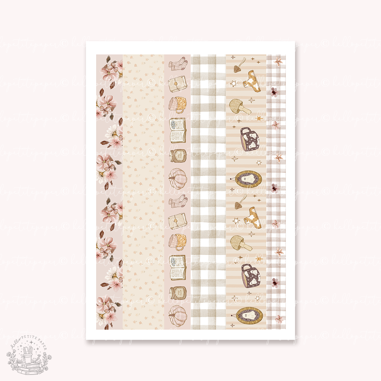 Doodle deco stickers -  Cozy season journaling 05 (washi strips)