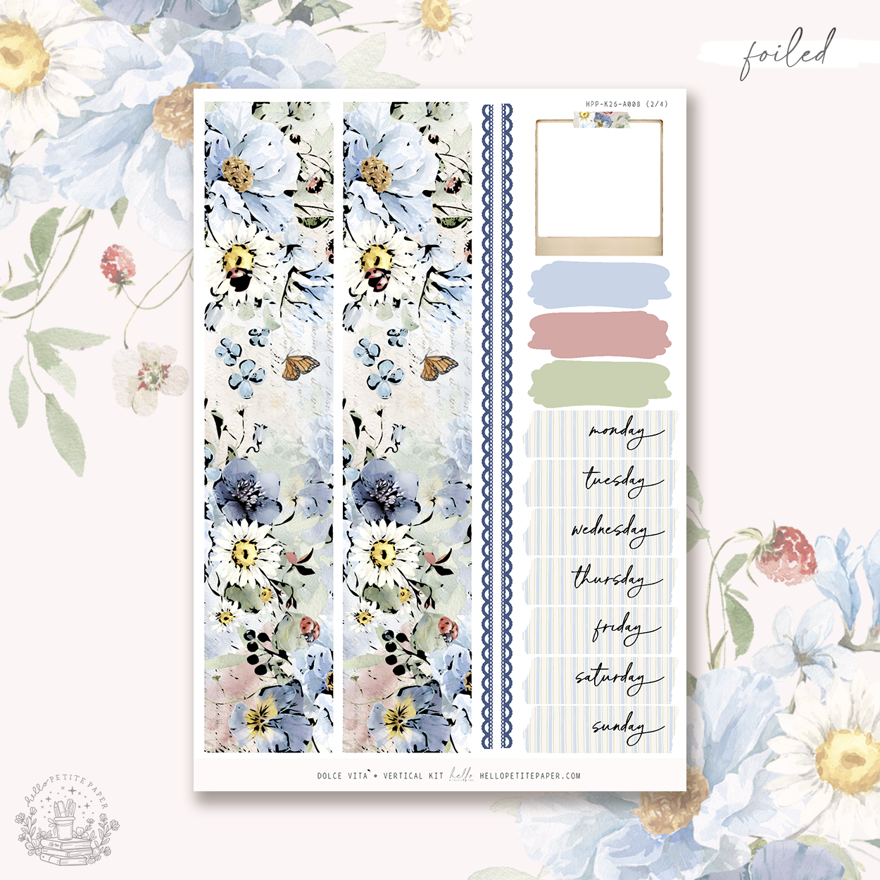 Dolce Vita - gold FOILED sticker kit