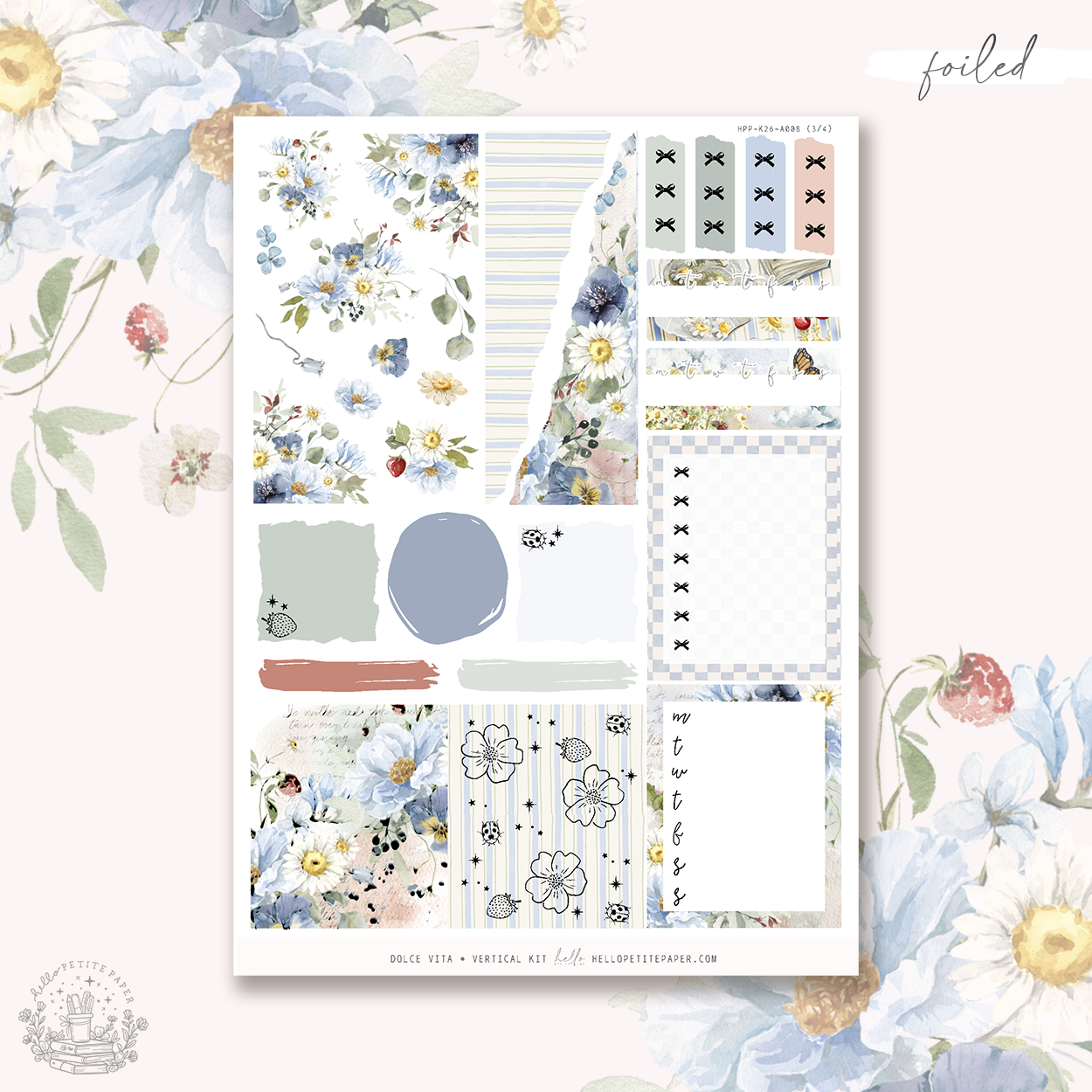 Dolce Vita - gold FOILED sticker kit
