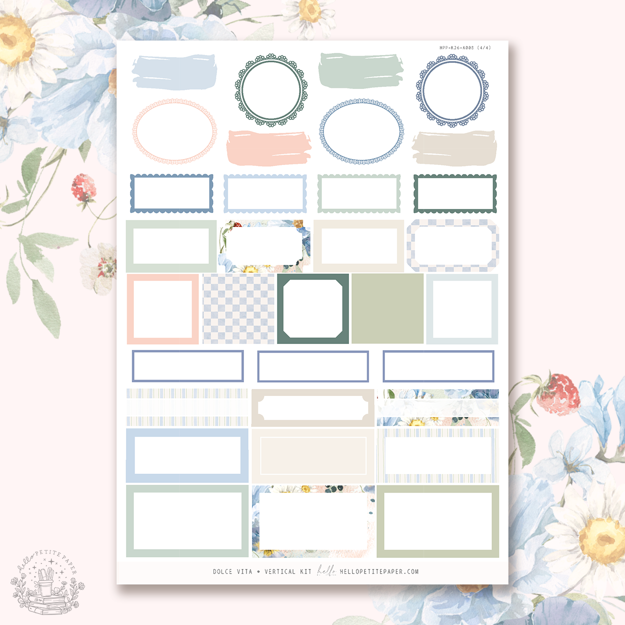 Dolce Vita - gold FOILED sticker kit