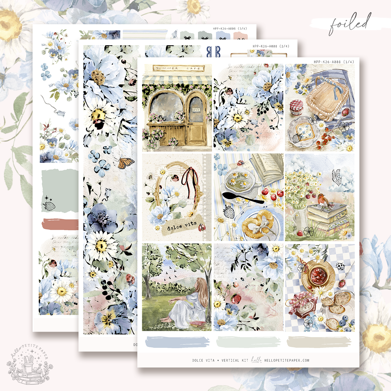 Dolce Vita - gold FOILED sticker kit