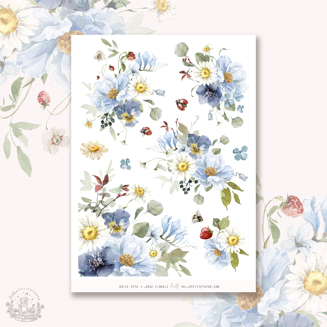Dolce Vita - Large Floral Deco Stickers