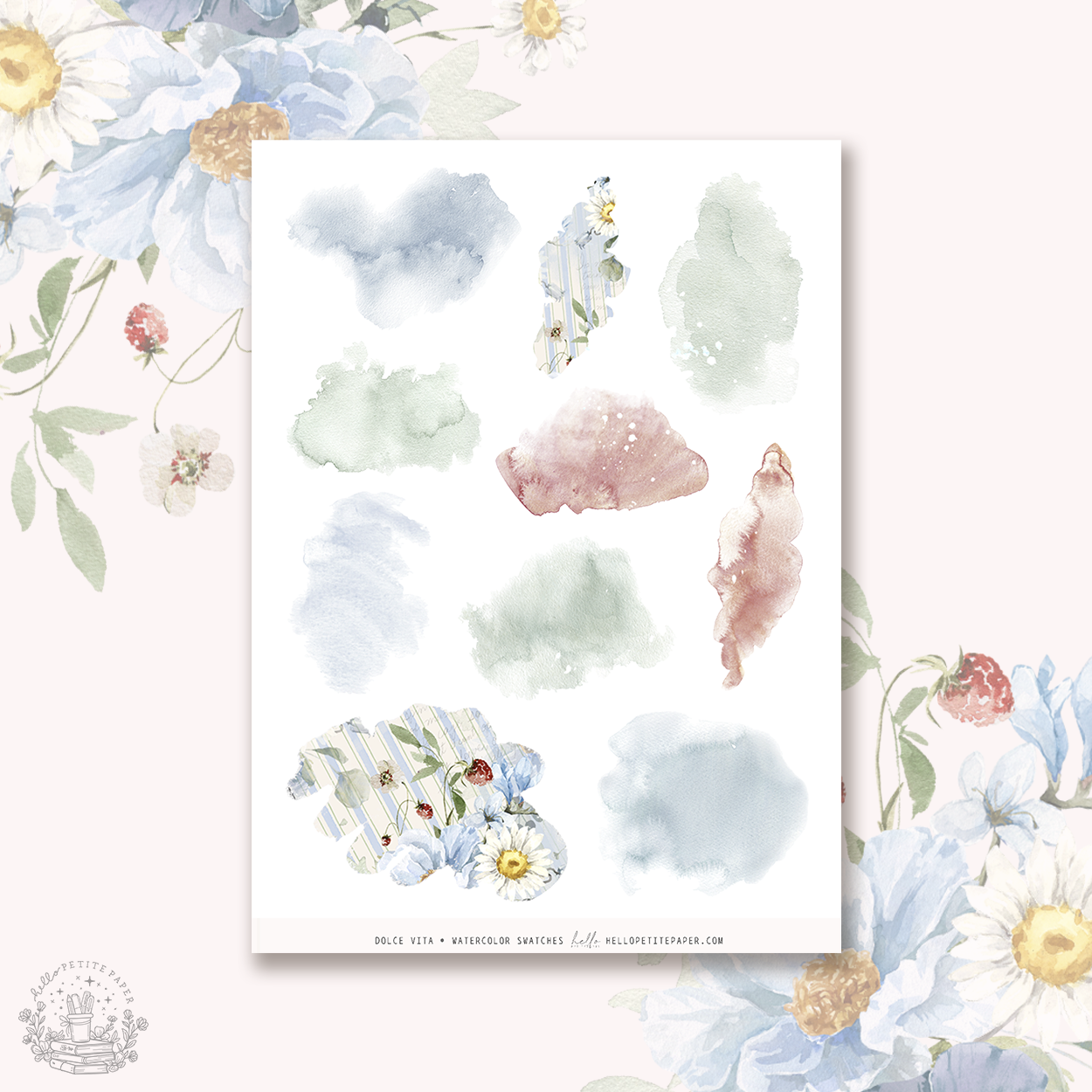 Dolce Vita  - Watercolor Swatches stickers