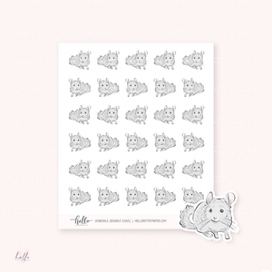 Doodle Icons (CHINCHILLA) | hand-drawn planner stickers