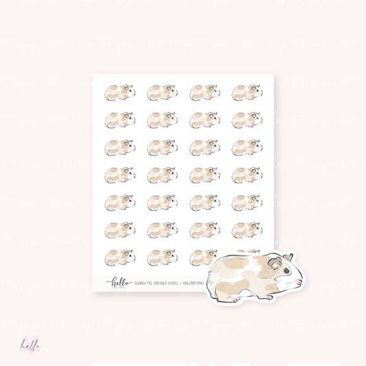 Doodle Icons (GUINEA PIG) | hand-drawn planner stickers