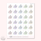 Doodle Icons (RAINBOW  PHONES) | hand-drawn planner stickers