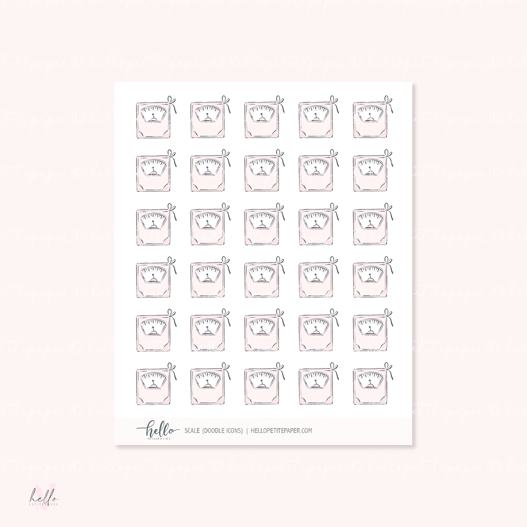 Doodle Icons (SCALE) | hand-drawn planner stickers