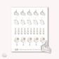 Doodle Icons (BIRTHDAY CELEBRATIONS) | hand-drawn planner stickers