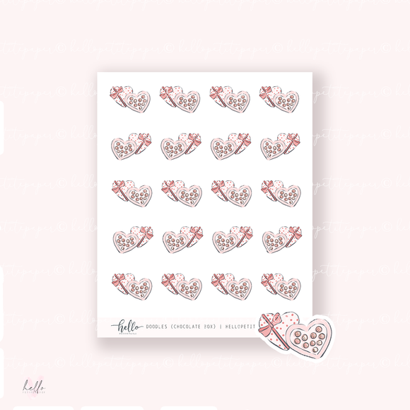 Doodle Icons (CHOCOLATE BOX) | hand-drawn planner stickers