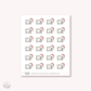 Doodle Icons (CHRISTMAS RETRO TV) | hand-drawn planner stickers