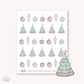 Doodle Icons (CHRISTMAS TREES & ORNAMENTS) | hand-drawn planner stickers