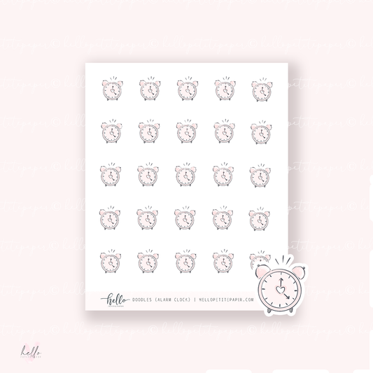 Doodle Icons (CLOCK) | hand-drawn planner stickers