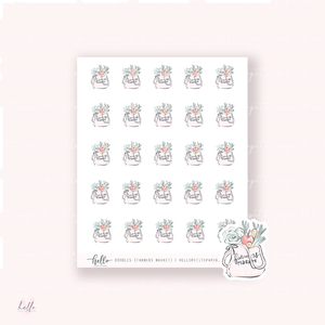 Doodle Icons (FARMERS MARKET) | hand-drawn planner stickers