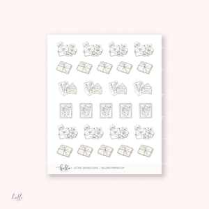 Doodle Icons (LETTERS) | hand-drawn planner stickers