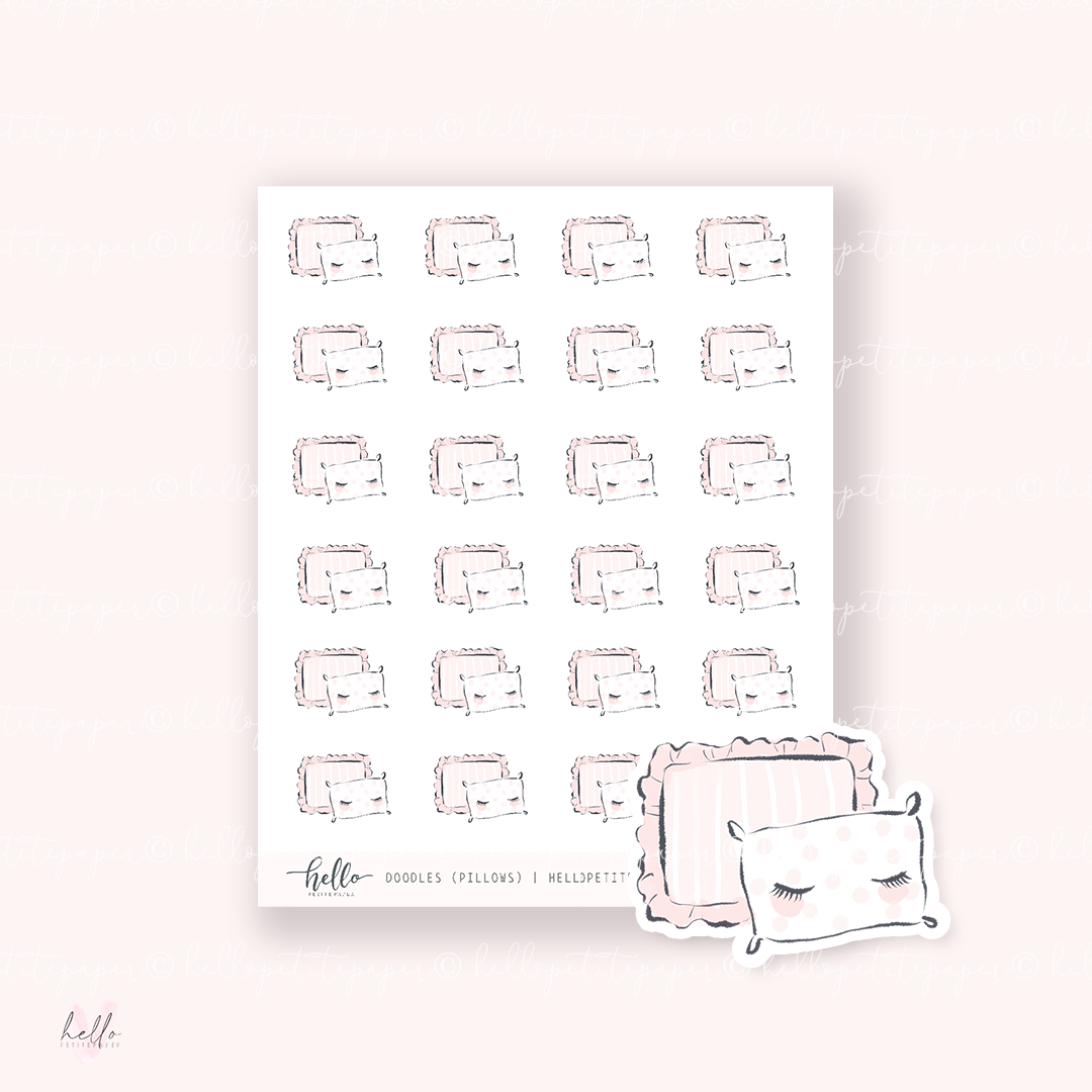 Doodle Icons (PILLOWS) | hand-drawn planner stickers