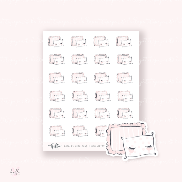 Doodle Icons (PILLOWS) | hand-drawn planner stickers