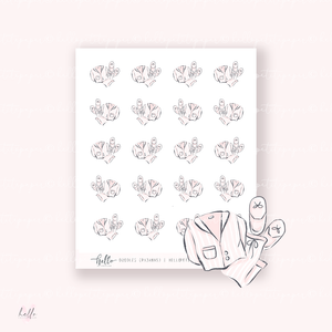 Doodle Icons (PAJAMAS) | hand-drawn planner stickers