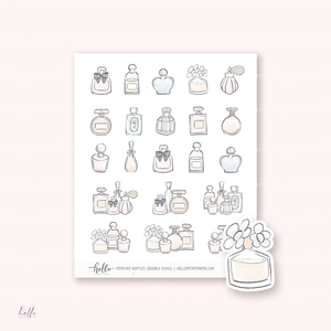 Doodle Icons (PERFUME BOTTLES) | hand-drawn planner stickers