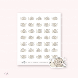 Doodle Icons (SNAIL MAIL) | hand-drawn planner stickers