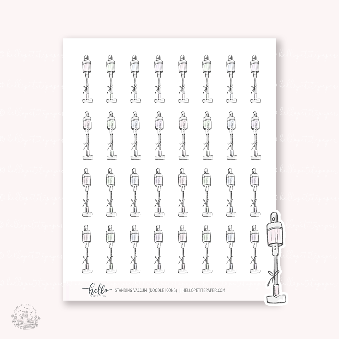 Doodle Icons (VACCUM) | hand-drawn planner stickers