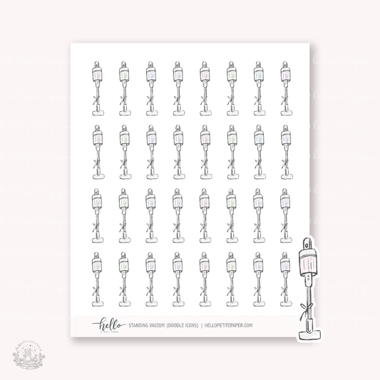 Doodle Icons (VACCUM) | hand-drawn planner stickers
